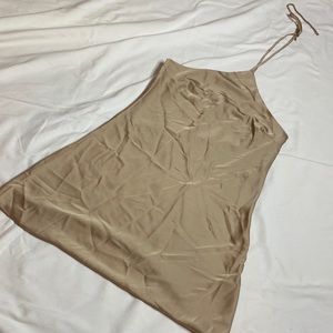 Sexy Satin Halter Dress